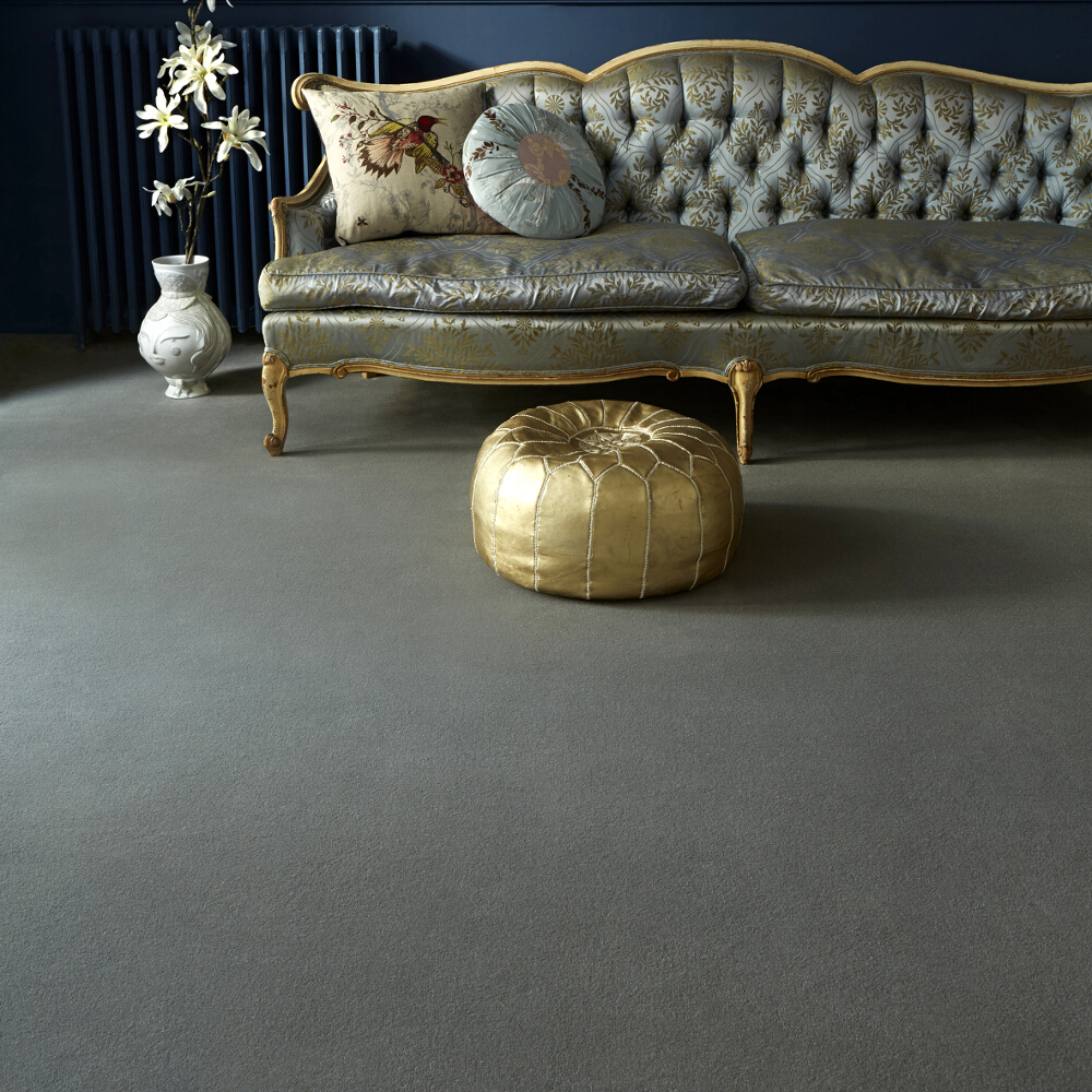 Brintons Carpets Majestic Polished Silver (M240). Soft Wool Blend Plain